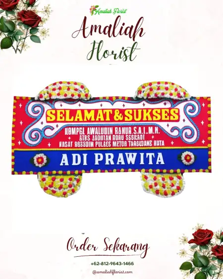 Papan Bunga Ucapan Selamat Sokomoro